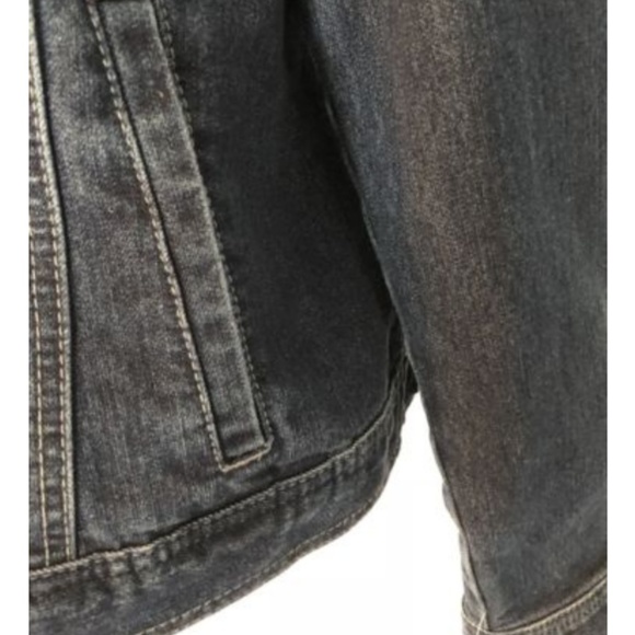 NWT Style & Co Denim Jean Jacket Embroidered Back - Picture 6 of 7